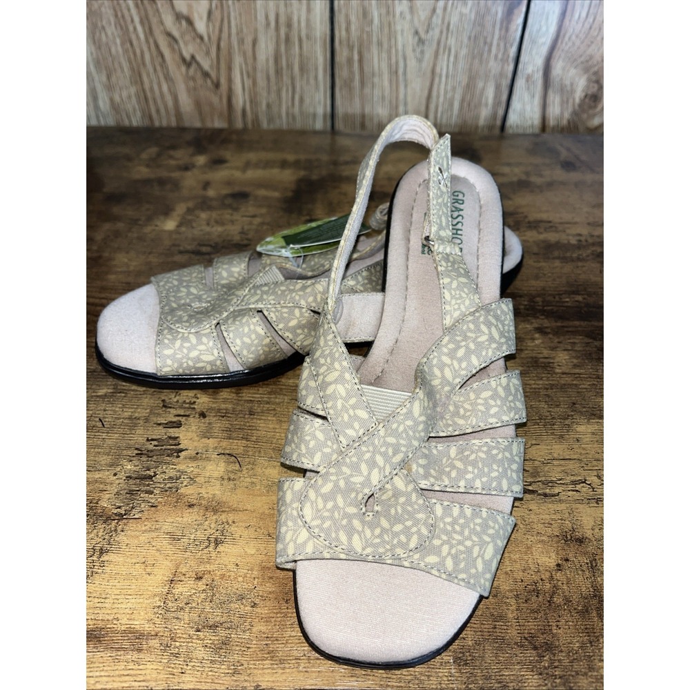 Women's Grasshoppers Sandi‎ Sandals Size 8.5 Tan Ortholite